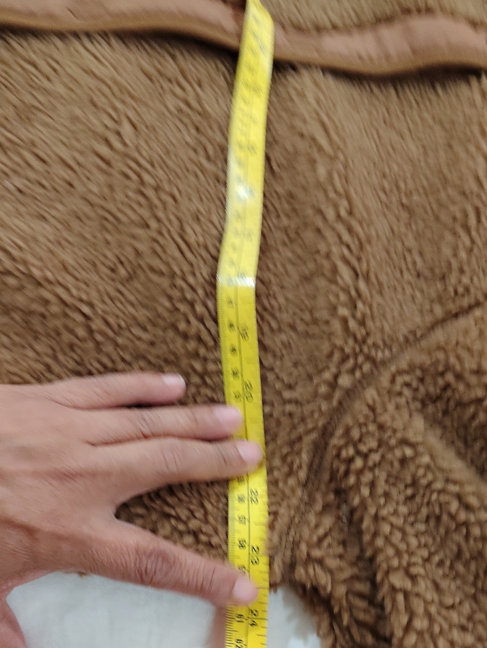 L.L. Bean DS20164 Teddy Fleece Coat Brown Size Large Cozy Snap Up Stand Collar - Picture 11 of 15